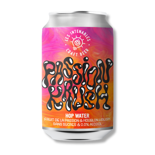 Passion Krush - Eau Houblonée - Sans Sucre & 0.0% d'alcool - 33 cl